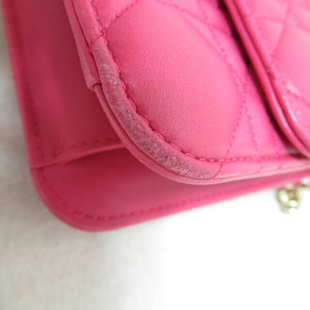 Dior chain wallet Shoulder Bag lambskin pink - Picture 8 of 10